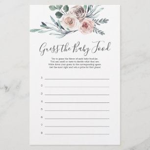 Boho Roos Baby shower raad het Baby voedsel