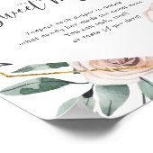 Boho Roos Baby shower raad het zoete Poster (Hoek)
