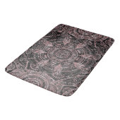 Boho Roos Gold Grey Mandala Elegant Design Badmat (Gekanteld)