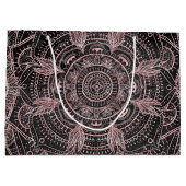 Boho Roos Gold Grey Mandala Elegant Design Groot Cadeauzakje (Achterkant)