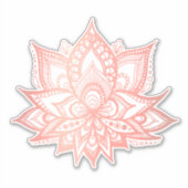 Boho Roos Gold Lotus Flower Sticker (Voorkant)