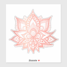 Boho Roos Gold Lotus Flower Sticker