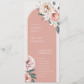 Boho Roos huwelijksprogramma Programma (Voorkant)