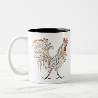 Boho Rooster Tweekleurige Koffiemok
