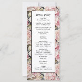 Boho rose aquarelle hydrangée programme de mariage (Dos)