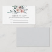Boho Rose Baby shower Devinez combien de carte (Devant / Derrière)