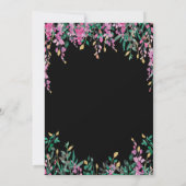 Boho rose Floral Baby Deer Shower Invitation (Dos)