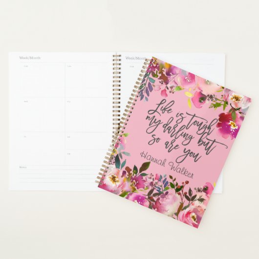 Boho Rose Floral Life is Tough, life cite (Devant avec enveloppe)