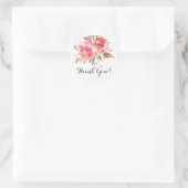 boho rose floral merci stickers (Sac)