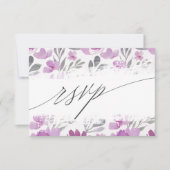 Boho Rose Floral Wedding RSVP (Devant)
