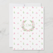Boho Rose Floral Wreath Garden Mariage Invitation (Dos)