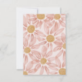 Boho Rose Jaune Daisy 1er anniversaire Carte de re (Dos)