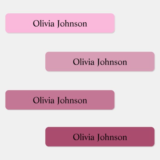 Boho rose Kids étanche Nom Étiquettes (Groupe)