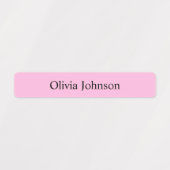 Boho rose Kids étanche Nom Étiquettes (Design 1)