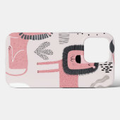 Boho Rose Lion moderne Tough Coque (Verso (horizontal))
