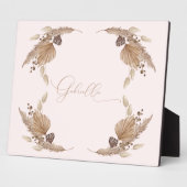 Boho Rose Nom personnalisé Tabletop Plaque avec Ea (Côté)