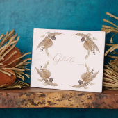 Boho Rose Nom personnalisé Tabletop Plaque avec Ea (Côté)