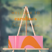 Boho Rose Orange Abstrait Personnalisé Baby Shower (Neutre)