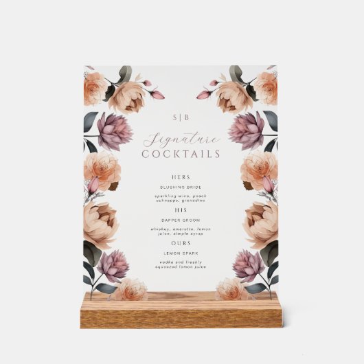 Boho Rose Signature Cocktail Mariage Table (Recto)