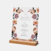 Boho Rose Signature Cocktail Mariage Table (Angle)