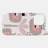 Boho rose tendance Lion moderne Tough Coque (Verso (horizontal))