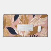Boho rose vif Feuilles Collection moderne (Clavier et souris)