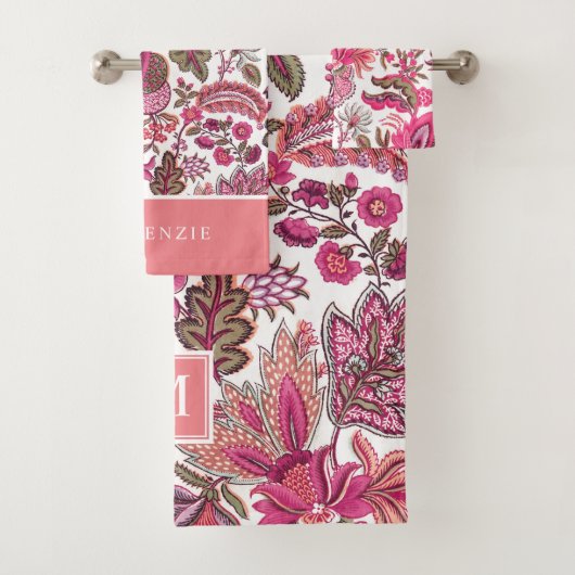 Boho rose Vintage Monogramme floral (En situation)