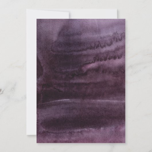 Boho Rose violet Floral Bridal Showeuse Invitation (Dos)