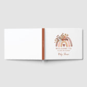 Boho rouille Terracotta Baby shower Livre d'or (Complet)