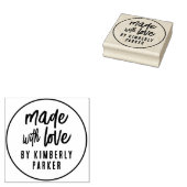 Boho Round gemaakt met Love Handmade by Custom Nam Rubberstempel (Gestempeld)