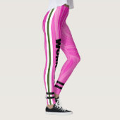 Boho roze Agaat marmer l Workout Schattig Roze Leggings (Rechts)