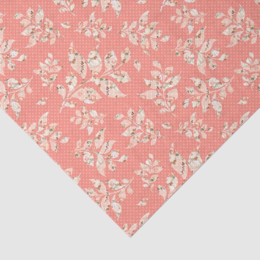 Boho roze bladpatroon tissuepapier (Detail)