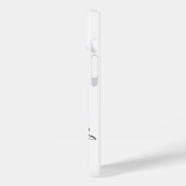 Boho roze bloemen veren witte naam Case-Mate iPhone case (Achterkant / Links)