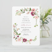  Boho Roze Bloemen Vrijgezellenfeest Kaart (Staand voorkant)