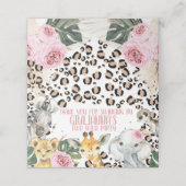 Boho roze bloementwee wilde safari behandelen tas  (Buitenkant ongevouwen)