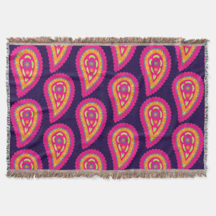 Boho Roze Bloemmotief Deken
