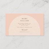 Boho roze boog Visitekaartje (Achterkant)