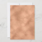 Boho Roze Cactus Roze Goud Bruidsdiner Diner Kaart (Achterkant)