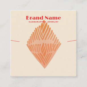 Boho roze charme minimalistische kunst Ketting dis Vierkante Visitekaartje