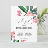 BOHO ROZE CHRISTUSDOORN BLOEI PROEFHuwelijksdiner Kaart (Staand voorkant)