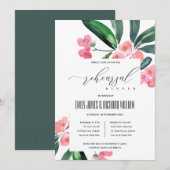 BOHO ROZE CHRISTUSDOORN BLOEI PROEFHuwelijksdiner Kaart (Voorkant / Achterkant)