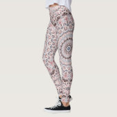 Boho Roze en Blauwe Mandala Patroon Leggings (Links)