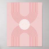 Boho Roze en Rode RegenboogArch 1 Poster (Voorkant)