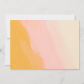 Boho Roze Geel Abstract Aquarel Chic Bruiloft Save The Date (Achterkant)