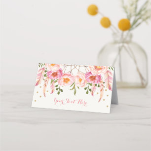 Boho Roze Gouden Bloemendroomvanger Verjaardagsfee