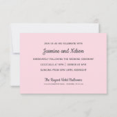 Boho roze lavendel blauwe weide BRUILOFT RECEPTIE RSVP Kaartje (Achterkant)