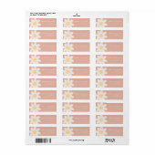Boho Roze Madelief Bloem Retouradres Sticker (Full Sheet)