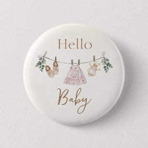 Boho roze Meisje Babykleding Ronde Button 5,7 Cm