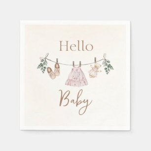 Boho roze Meisje Babykleding Servet