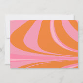 Boho Roze Oranje Abstract Marmer Gepersonaliseerde Bedankkaart (Achterkant)